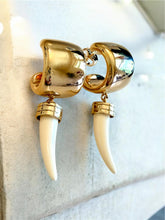 Load image into Gallery viewer, Half bold hop saber tooth earrings
