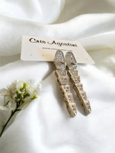 Load image into Gallery viewer, Snake earrings entirely cz studded
