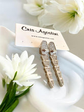 Load image into Gallery viewer, Snake earrings entirely cz studded

