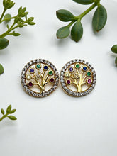 Load image into Gallery viewer, Round life tree earrings
