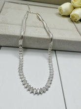 Load image into Gallery viewer, German thread and crystal navettes choker necklace
