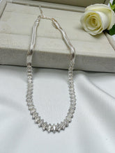 Load image into Gallery viewer, German thread and crystal navettes choker necklace
