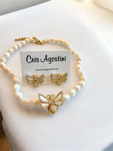 Load image into Gallery viewer, Freshwater pearl bee jewelry set

