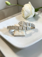 Load image into Gallery viewer, Snake bracelet entirely cz studded
