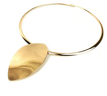 Load image into Gallery viewer, Rigid Organic Leaf Pendant necklace
