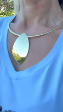 Load image into Gallery viewer, Rigid Organic Leaf Pendant necklace
