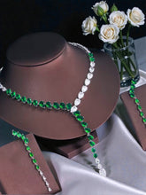 Load image into Gallery viewer, Large crystal tie jewelry set
