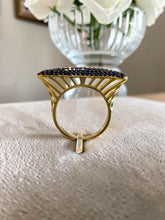 Load image into Gallery viewer, Pave cz straight bar ring
