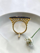 Load image into Gallery viewer, Pave cz straight bar ring
