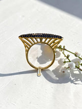 Load image into Gallery viewer, Pave cz straight bar ring
