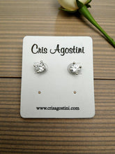 Load image into Gallery viewer, Light point zirconia diamond earrings
