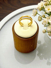 Load image into Gallery viewer, Double chain style with cz detail on top ring
