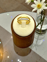 Load image into Gallery viewer, Double chain style with cz detail on top ring
