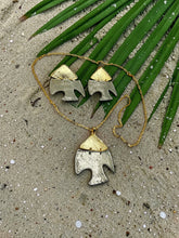Load image into Gallery viewer, Large fish gold and silver earrings Sea Collection
