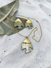 Load image into Gallery viewer, Large fish gold and silver earrings Sea Collection
