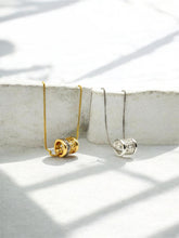 Load image into Gallery viewer, Openwork barrel pave cz band necklace
