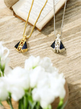Load image into Gallery viewer, Small 0.6 double-sided Our Lady cz paved necklace (Copy)
