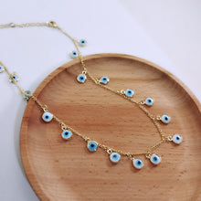 Load image into Gallery viewer, Greek eye pendant choker necklace
