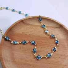 Load image into Gallery viewer, Greek eye in sequence necklace
