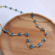 Load image into Gallery viewer, Greek eye in sequence choker necklace
