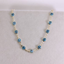 Load image into Gallery viewer, Greek eye in sequence necklace
