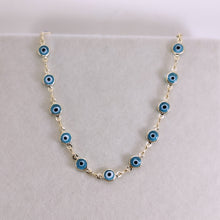 Load image into Gallery viewer, Greek eye in sequence choker necklace
