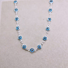 Load image into Gallery viewer, Greek eye in sequence choker necklace
