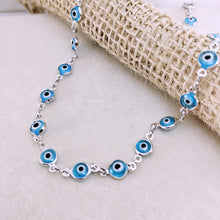 Load image into Gallery viewer, Greek eye in sequence choker necklace
