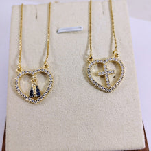 Load image into Gallery viewer, Scapular Necklace Our Lady Microzirconias
