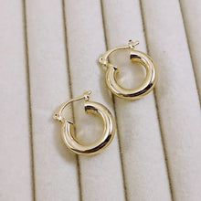 Load image into Gallery viewer, Flat hoop tube earrings
