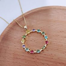 Load image into Gallery viewer, Colorful Zirconias Mandala Necklace
