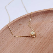 Load image into Gallery viewer, Delicate Cube Pendant Necklace

