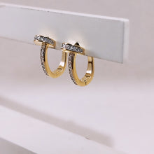 Load image into Gallery viewer, Nail cz studded design earrings
