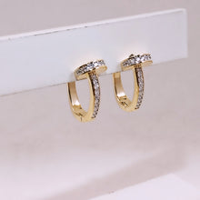 Load image into Gallery viewer, Nail cz studded design earrings
