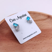 Load image into Gallery viewer, Delicate crystal color butterfly earrings
