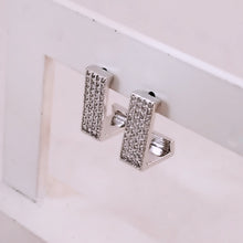 Load image into Gallery viewer, Basic bent studded square earrings
