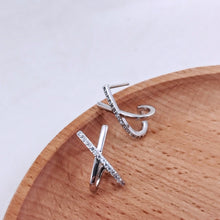 Load image into Gallery viewer, Clip X micro cz earrings
