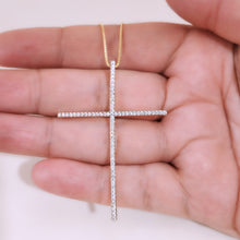 Load image into Gallery viewer, Thin micro cz cross Necklace
