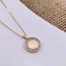 Load image into Gallery viewer, Lord&#39;s prayer small medal necklace
