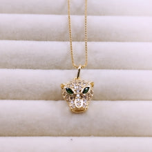 Load image into Gallery viewer, Small tiger emerald eyes necklace
