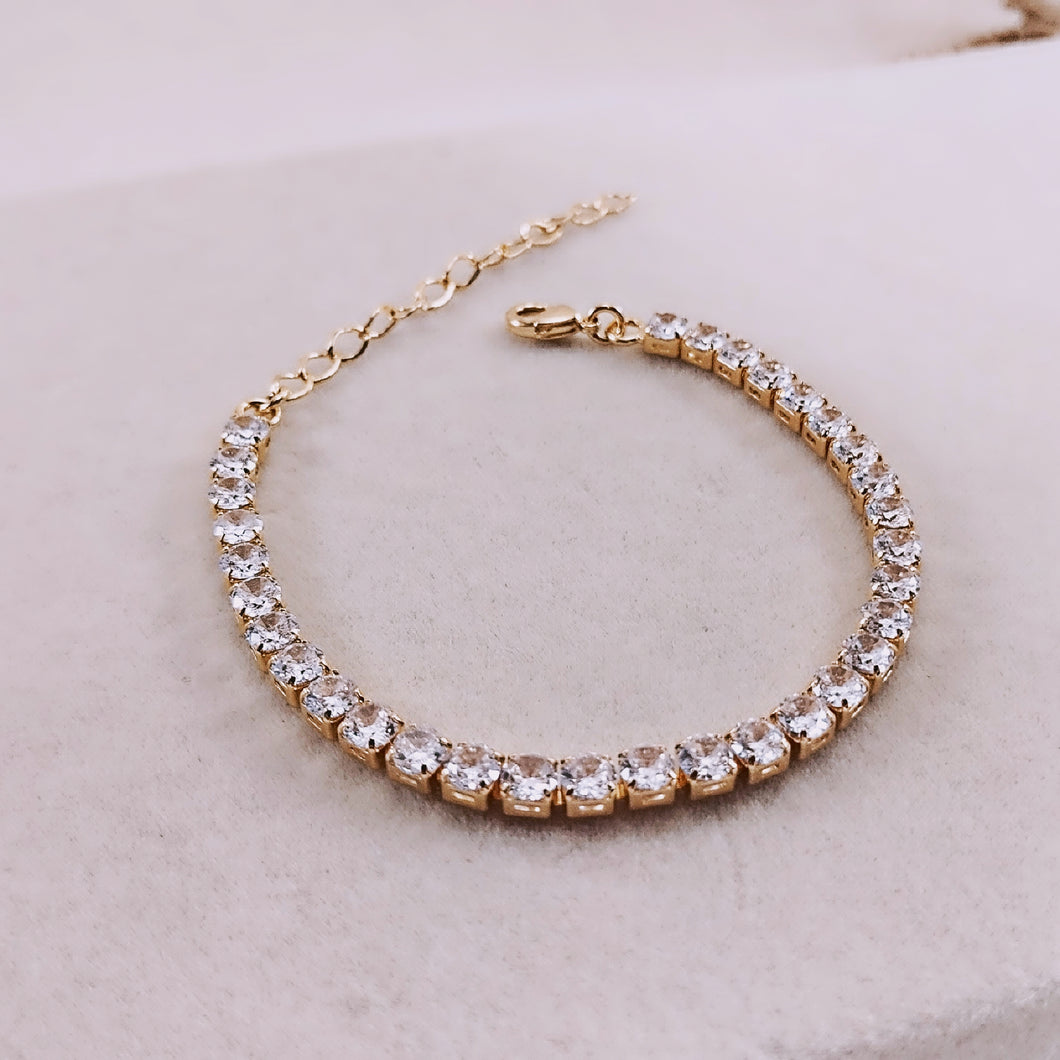 Crystal cz tennis bracelet