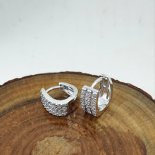 Load image into Gallery viewer, Small flat  cz earrings
