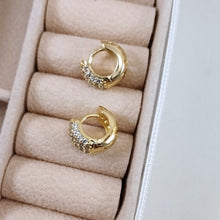 Load image into Gallery viewer, Mini hoop cz earrings
