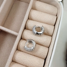 Load image into Gallery viewer, Mini hoop cz earrings
