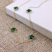 Load image into Gallery viewer, Long clover Van Cley crystal  necklace
