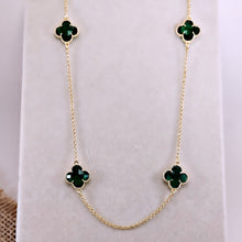 Load image into Gallery viewer, Long clover Van Cley crystal  necklace
