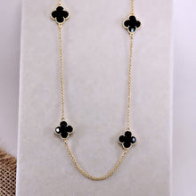 Load image into Gallery viewer, Long clover Van Cley crystal  necklace
