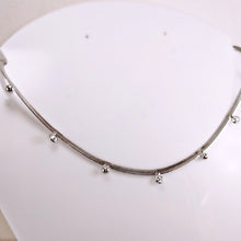 Load image into Gallery viewer, Cz details ribbon choker necklace
