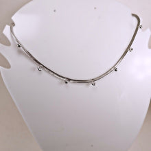 Load image into Gallery viewer, Cz details ribbon choker necklace
