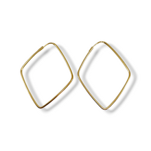 Load image into Gallery viewer, Medium diamond hoop earrings
